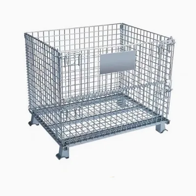 Factory High Quality Wire Mesh Container Wholesale Steel Material Durable Cages Warehouse Roll Cages