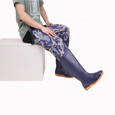 Fishing Shoes Heighten Waterproof Boots Men Silk Waterproof Non-Slip Garden Boots