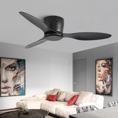 F7799 Ceiling Fan Solid Metal White Black Without Light