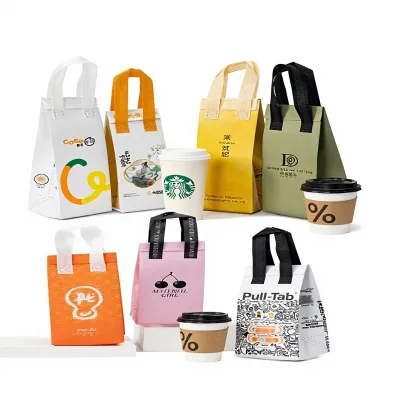 GF GF-184 Takeout Disposable Catering Insulation Bags Coffee Beverage Use Aluminum Foil Laminated Non-Woven Fabric Waterproof