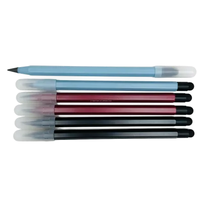 Unique Design Multi-functional Pen Forever Endless Metal Pencils Stylus Pen 2-in-1 for Office and School