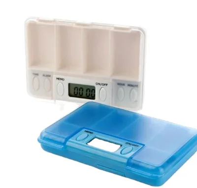 Portable Multifunctional Timing Alarm Clock Intelligent Electronic Medicine Box Pill Box Container Reminker for Elderly