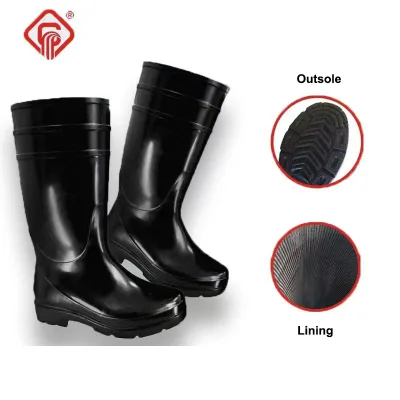 Wholesale Waterproof PVC Wellington Rain Boots PVC Gum Boots for Men and Women for Work Fishing and All Seasons