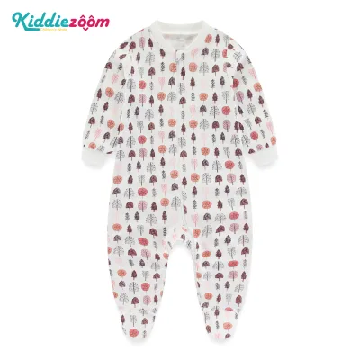 European American Cross-Border Children's Clothing Newborn Pure Cotton Long-Sleeved Foot-Covering Crawling Suit Babies