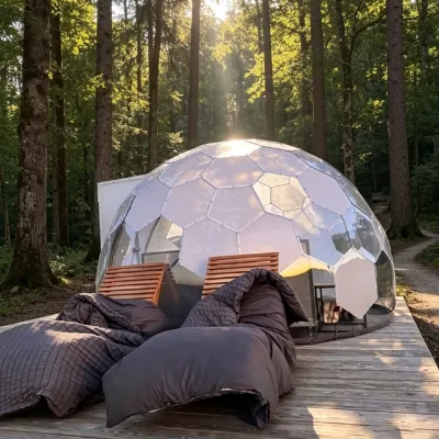 PC Polycarbonate Clear Dome Tent Portable Foldable Outdoor Camping Shelter