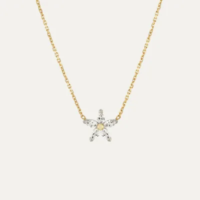 CHICNNA 18k Gold Vermeil Flower Necklace for Women 2026 Wholesale Flower Necklaces Minimalist Fine Jewelry Women Trendy Wedding
