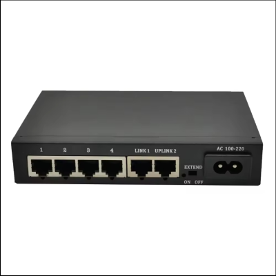 6 Port RJ45 24V/48V 72W 10/100Mbps 4 port POE Network Switch