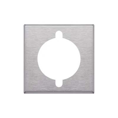 Square Covers Single Receptacle Stainless Steel Wallplate