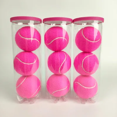 X-ACE High Quality Custom Printed Logo Padel Ball ITF-Certified BSCI Approved Rose Red Pink Rubber Material Outdoor Training OEM