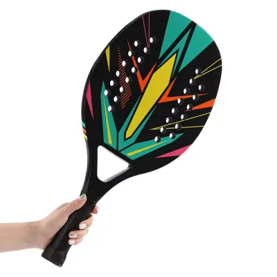 JuDing Sport Custom Designed Outdoor Sports Carbon Fiber Beach Tennis Rackets 3K 12K 18K Series for Training
