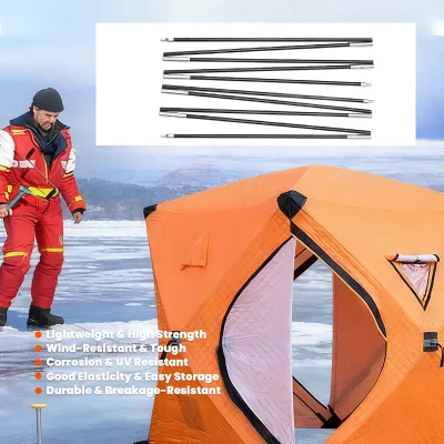 Flexible Fibre Glass Pole Fiberglass Pole for Tents Camping High Toughness Support Rod/fiberglass Pole for Tents