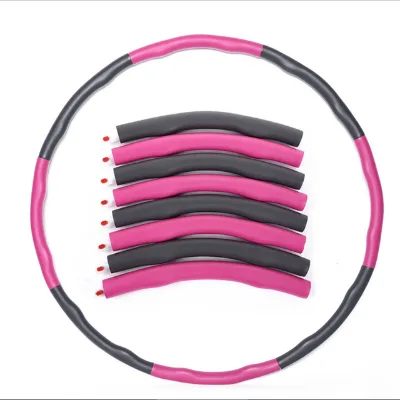 Detachable 8-Section Weighted Fitness Waist Exercise Ring for for Adults Weight Loss Fat Burning
