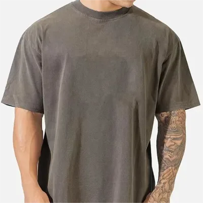 Luxury Boxed Blank Supima Cotton Drop Shoulder Designer T Shirts Logo Oversized T Shirt Boxy Fit Men Heavyweight T-Shirt for Men