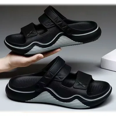 New Fashion Trend Dual-wear Shoes Summer Thick-soled Slipper for Young Man slip Resistant Hard-Wearing Outdoors Beach