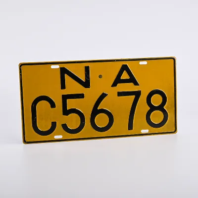 Embossed Letter Factory Reflective Film Vehicle License Number Plate Aluminum Car Universal