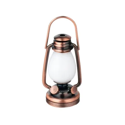 Dollhouse Miniature Camping Lights Mini Retro Oil Lamp Miniature Lantern Hanging Light Outdoor Decorate Miniature Lighting