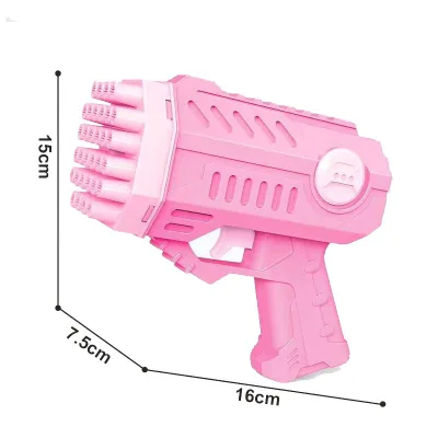 Children's Bubble Gun Toy 32-hole Electric Bubble Machine Hand-held Rocket Launcher Modeling Porous Bubble Machine