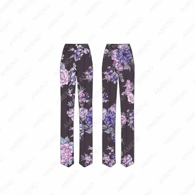 Comfortable Custom logo Good Quality Office Ladies Girls Pants Work Women Suit Pants Customized Screen Print