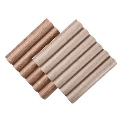 Good Quality Low Price Metal Round Shaped Wood Grain PVC WPC Waterproof Plastic Wall Panels