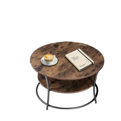 Modern Luxury Eco-Friendly Rubberwood Three-Tier Coffee Table Set Custom Solid Wood Tabletop for Home Hotel Living Room