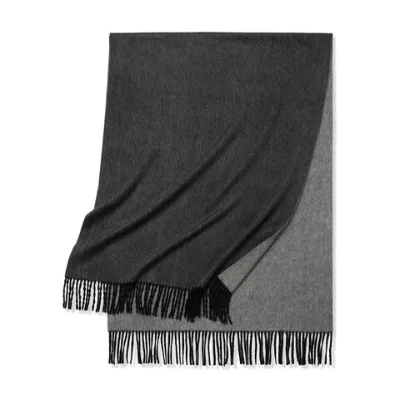 Reversible soft cashmere scarf