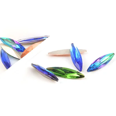 Wholesale Pointedback Effect Rhinestone Crystal Sew on Crystal Navette Shapes