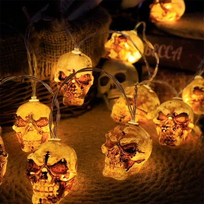Starlight Skull LED Halloween String Lights Warm White Modern Design IP44 Waterproof Home Decor for Halloween to Practical Joke