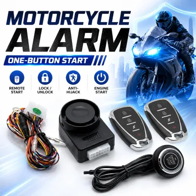 Motorcycle Accessories Security Alarm System with Engine Cut-off Automation Anti-hijacking Immobilizer Motorcycle Alarm