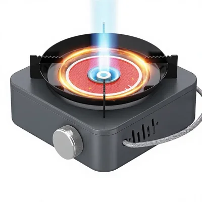 Dual-core Cartridge Stove Outdoor Portable Infrared Gas Ignition Device Tea Brewing Camping Cookware Dual Heating Butane
