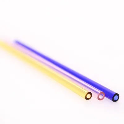 Quality Assurance Heat Reusable Resistant Fashion Printed Drinking Eco Glass Drinking Straight Straw