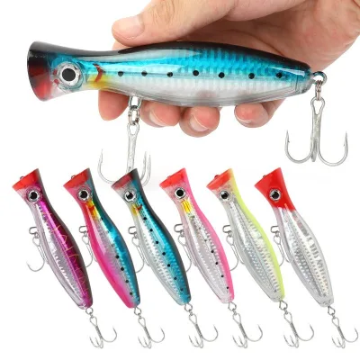 Custom Wholesale ABS Plastic 120mm Top Water Saltwater Fishing Bait Popper Lure
