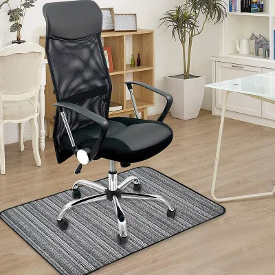 OEM Eco-friendly Woven Modern Washable Non-slip Durable Custom Design Folding Floor Chair Mat for Office and Home