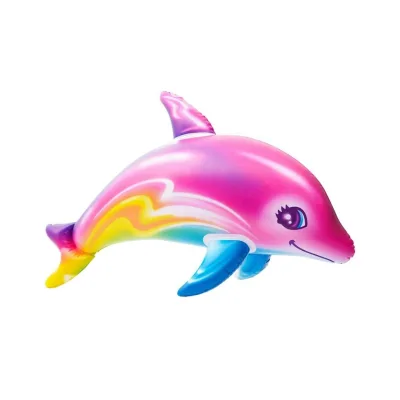36 Inch Pink Color Dolphin Inflable Pool Toy for Beach Poolside Poowfloattic Themed Birthday Party Decoration