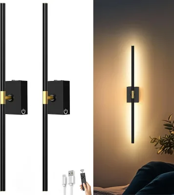 Rechargeable Wireless Remote-controlled Wall Sconces 10000mah 360° Rotation for Home Decoration