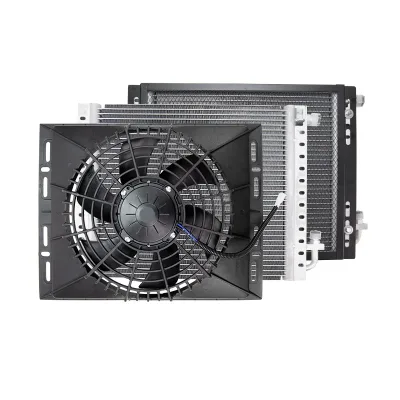 Universal Condenser Radiator Cooling Fan Set 120W 14''x18'' Net Vintage Car Hot Rod AC Conditioner OLIVER Fitment