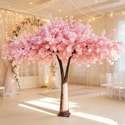 Premium Faux Cherry Blossom Tree Adjustable Size Large Scale Artificial Sakura Tree Mall Window Display Hotel Lobby Decor