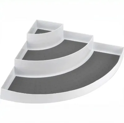 Wholesale Kitchen Multi-functional Corner Shelf Three-layer Fan-shaped Non-slip Condiment Storage Rack for Household Kitchen Use