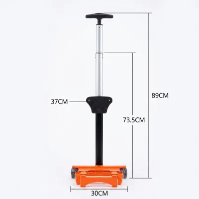 Hot Selling Single Rod Trolley | 25-35kg Heavy Duty Load | Transparent Silent Wheels | OEM Base Size | 2/3 Sections Options