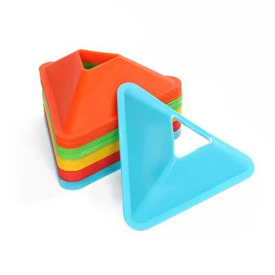 Triangle Cones Colorful PE Agility Cones for Soccer Basketball Agility Training Equipment with Unique Triangle Corner Design