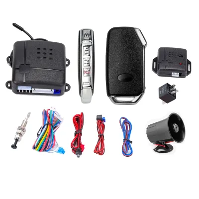 12V Universal Wholesale Car Security Alarm Variable Code/learning Code Anti-hijacking Auto Immobilizer One Way Car Alarm