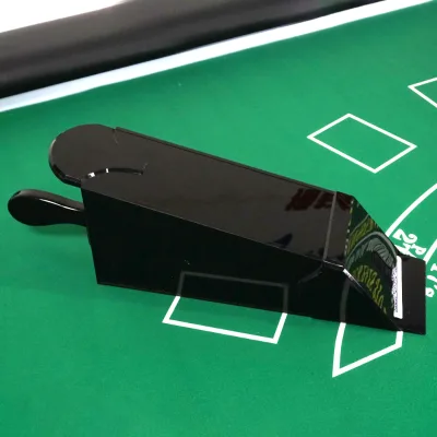 Casino Equipment Holds up to 8 Packs of Poker Cards Acrylic Dealer Shoe Full Black with Paintbrush for Gambling Game