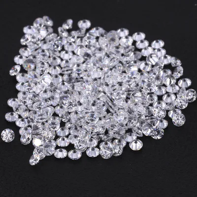White Color Synthetic Gemstone 0.9mm - 3mm Melee Size Cubic Zirconia for Jewelry Making
