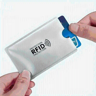 Aluminum Foil Credit Card Holder Blocking Card Holder RFID Blocking Security Card Sleeve