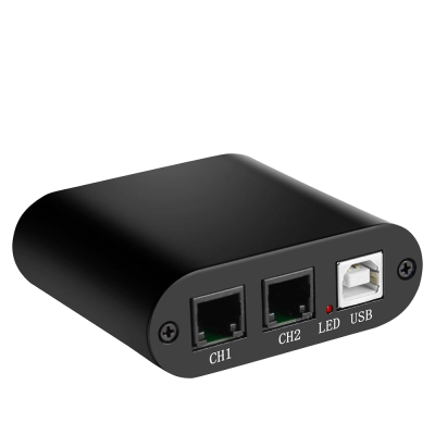 2 Lines USB Telephone Recording Device for Call Center System, 2-Port USB Corded Telephone Call Voice Recorder With Phone Number