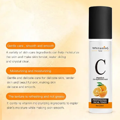 OEM ODM Supplier Beauty Moisturizing Smoothing Skin Care Toner Glowing Whitening Vitamin C Toner