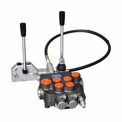 P80 Monoblock Hydraulic Directional Control Valve 1-6 Spool for Tractor Loader