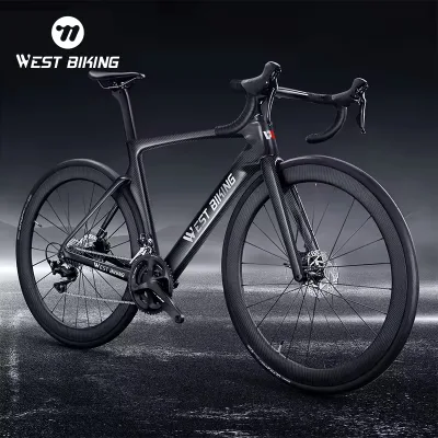WEST BIKING Internal Wiring Design Carbon Fiber Frame Bicycle Road Bike 11Speed 3K Disc Brake Wheel Set Ultralight Mountain Bike