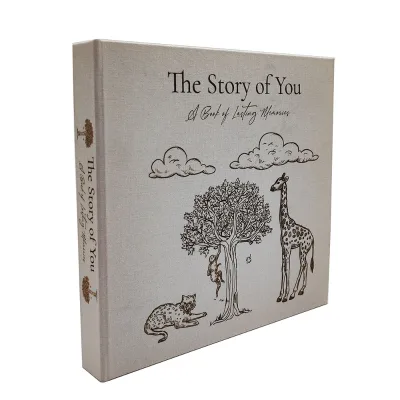 Custom Thread Sewing & Sewing Binding Hardcover Cloth Cover Baby First Year Memory Book-Gift