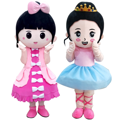 Girl Custom Design Mascot Manufacturer Soft Plush Mascot Costume Cartoon Character Mascot Costumes