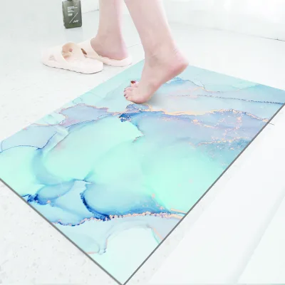 Wholesale Quick Dry Super Absorbent Bathroom Floor Mat Anti Slip Diatomite Bath Mats